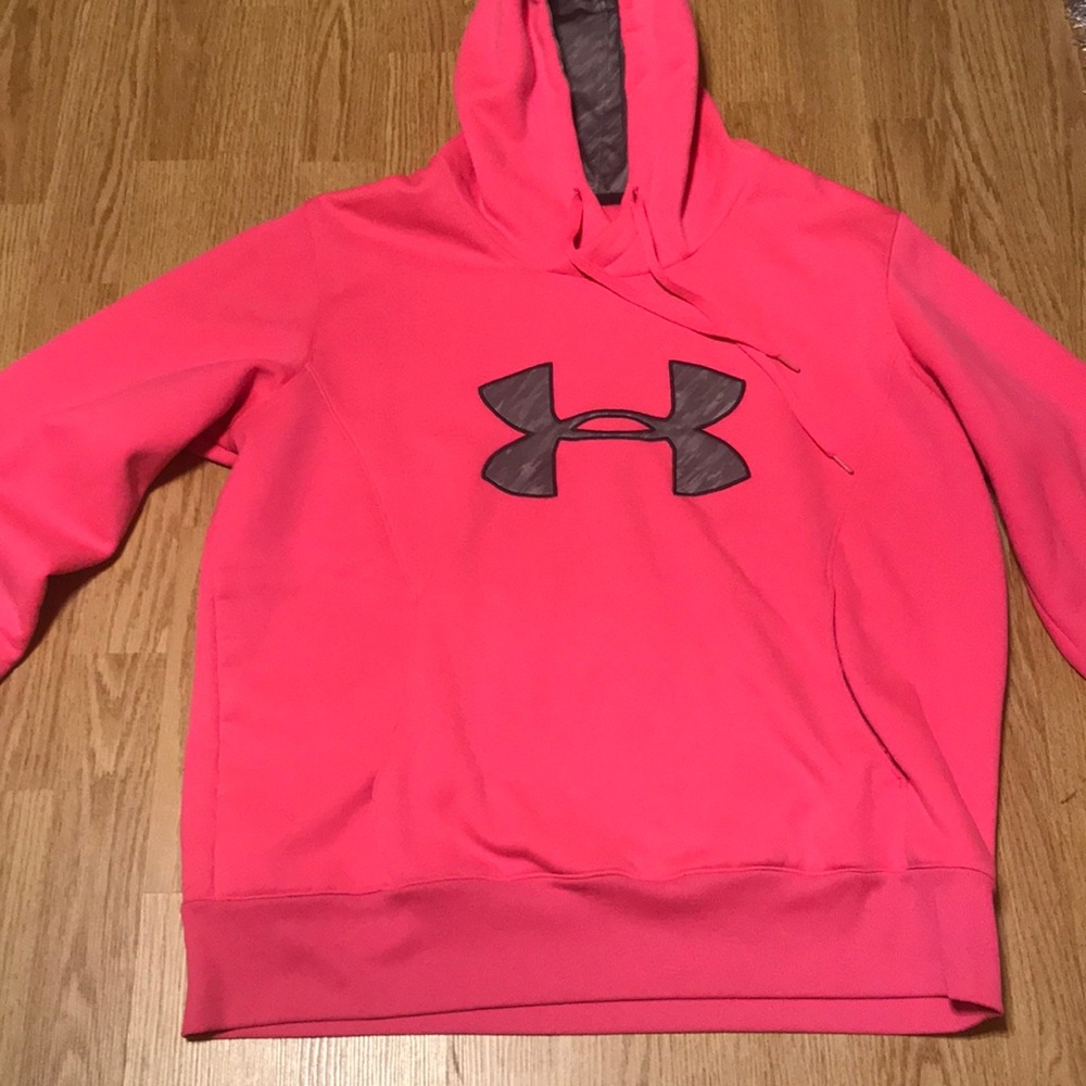 Pink under amour hoodie